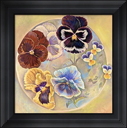 Framed Pansies Print