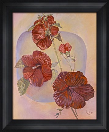 Framed Red Hibiscus Print