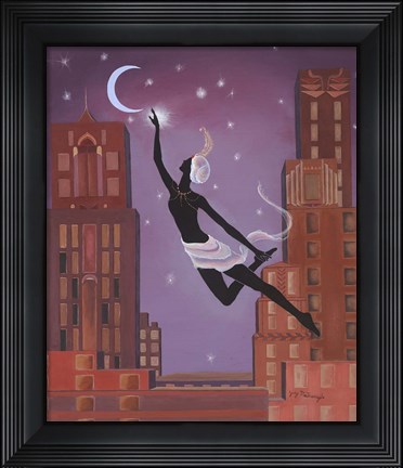 Framed Art Deco Gliding Print