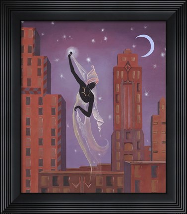 Framed Art Deco Scarf Print