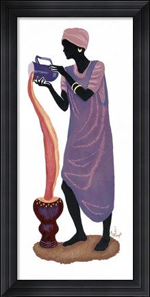 Framed Woman Pouring - Right Print