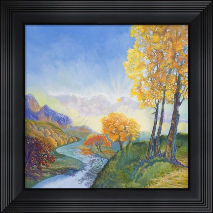 Framed Autumn River Print