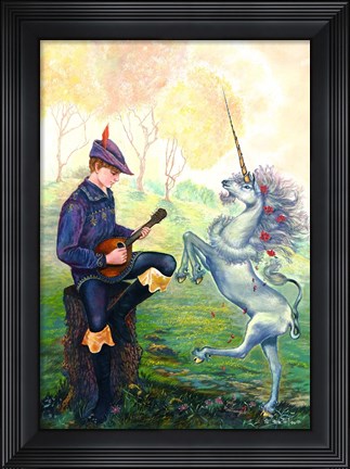 Framed Dancing Unicorn Print