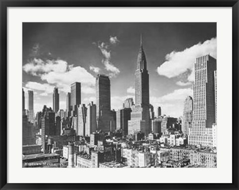 Framed Midtown Manhattan, NYC, c.1939 Print