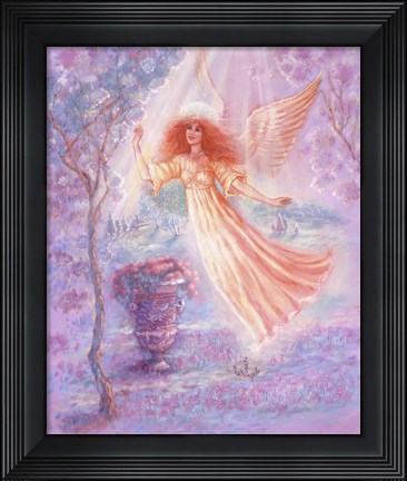 Framed Angel Of Sacred Glade Print