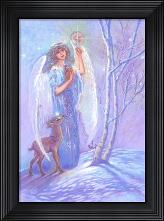 Framed Guardian Angel Of Winter Print