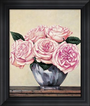 Framed Pink Roses II Print