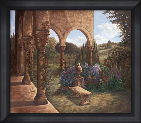 Framed Rose Cloister Print