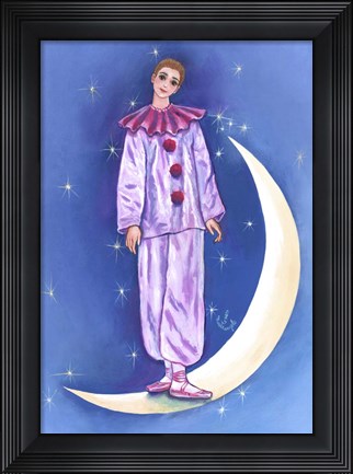 Framed Standing On The Moon Print
