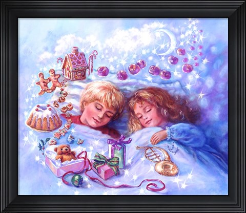 Framed Visions Of Sugarplums Print