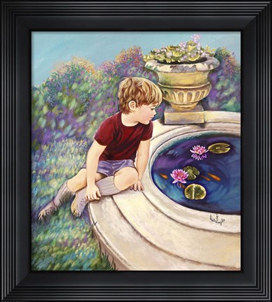 Framed Water Lilies - Garden Gates Print