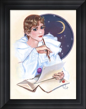Framed Writing Letter Print