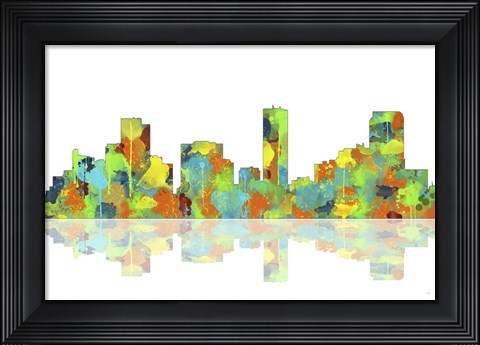 Framed Denver Colorado Skyline 1 Print