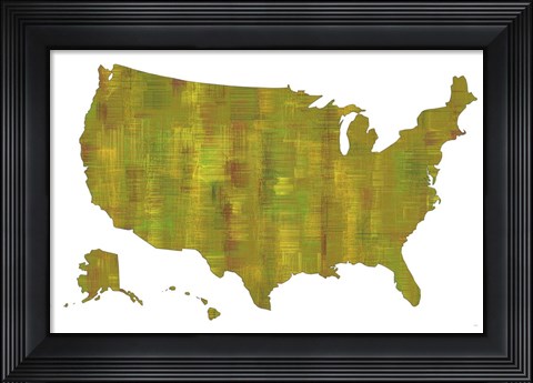 Framed U.S.A. Map 8 Print