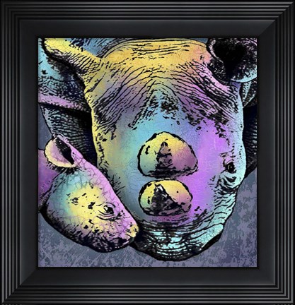 Framed Rhino 2 Print