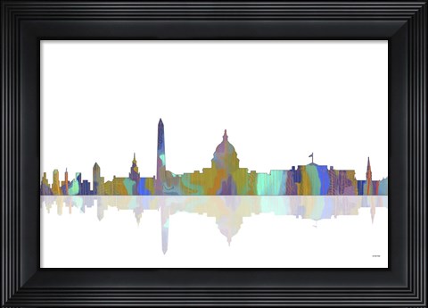 Framed Washington DC Skyline 2 Print
