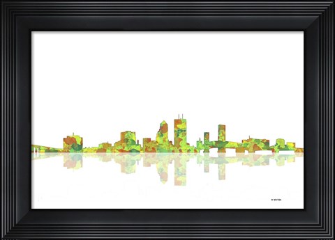 Framed Jacksonville Florida Skyline 1 Print