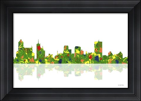 Framed Memphis Tennessee Skyline 1 Print