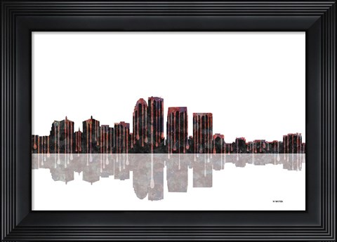 Framed Louisville Kentucky BW 1 Print