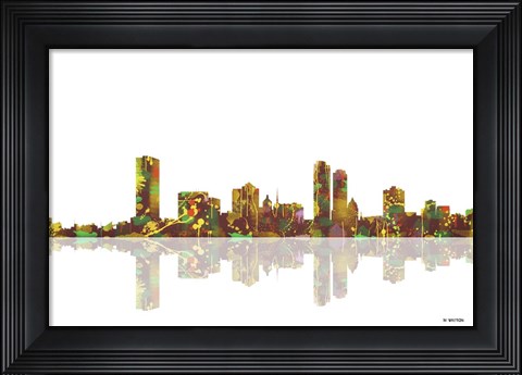 Framed Milwaukee Wisconsin Skyline 1 Print