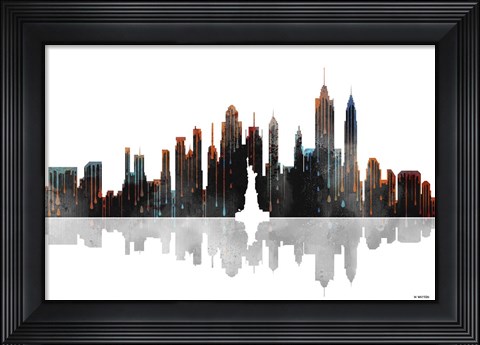 Framed New York New York Skyline BW 1 Print