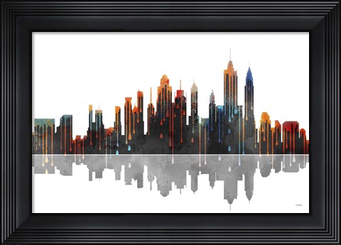 Framed New York New York Skyline BW 2 Print