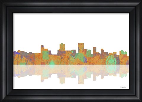 Framed Anchorage Alaska Skyline 1 Print