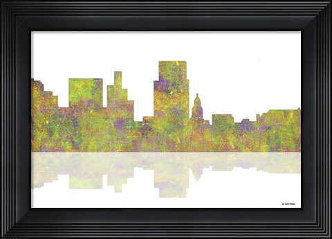 Framed Boise Idaho Skyline 1 Print