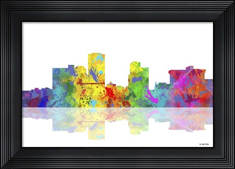 Framed Little Rock Arkansas Skyline 1 Print
