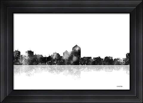 Framed Albuquerque New Mexico Skyline BG 1 Print