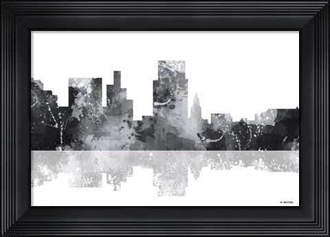 Framed Boise Idaho Skyline BG 1 Print