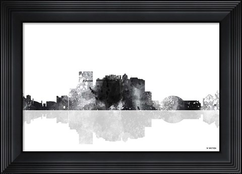 Framed El Paso Texas Skyline BG 1 Print