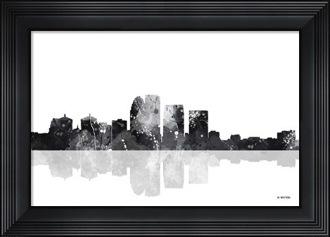 Framed Louisville Kentucky Skyline BG 1 Print