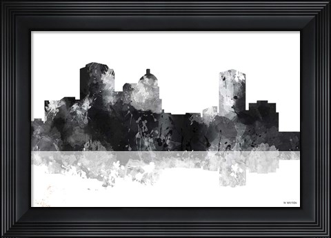 Framed Montgomery Alabama Skyline BG 1 Print