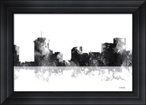 Framed New Orleans Louisiana Skyline BG 1 Print