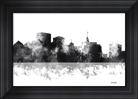 Framed Oakland California Skyline BG 1 Print