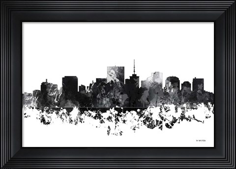 Framed Richmond Virginia Skyline BG 1 Print