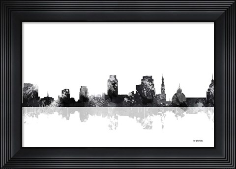 Framed Sacramento California Skyline BG 1 Print