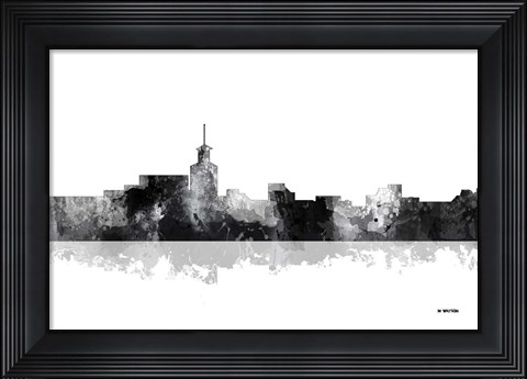 Framed Santa Fe New Mexico Skyline BG 1 Print