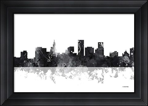 Framed St Paul Minnesota Skyline BG 1 Print