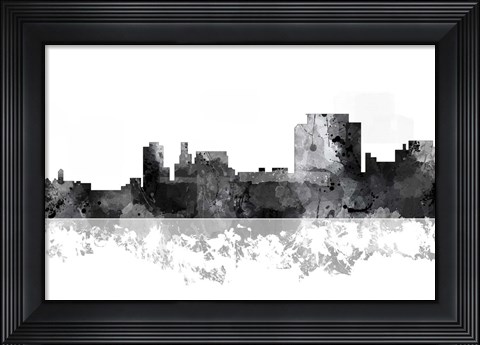 Framed Trenton New Jersey Skyline BG 1 Print