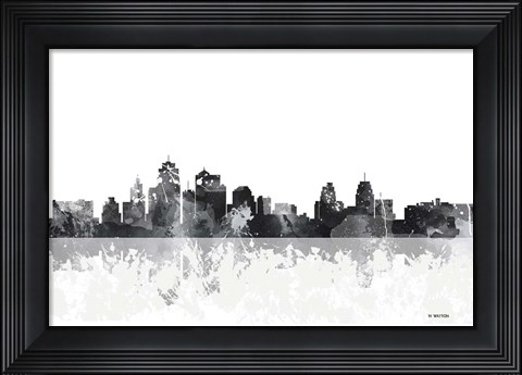 Framed Kansas City Missouri Skyline Print