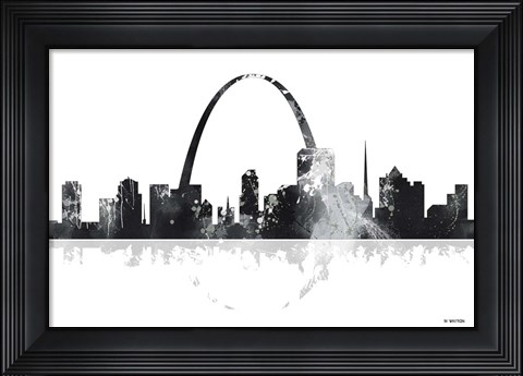 Framed St Louis Missouri Skyline Print