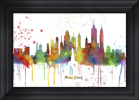 Framed New York New York Skyline Multi Colored 1 Print