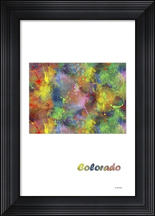 Framed Colorado State Map 1 Print