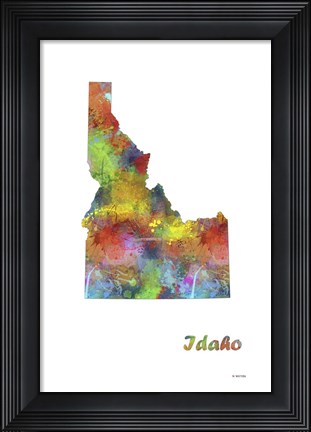 Framed Idaho State Map 1 Print
