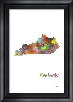 Framed Kentucky State Map 1 Print