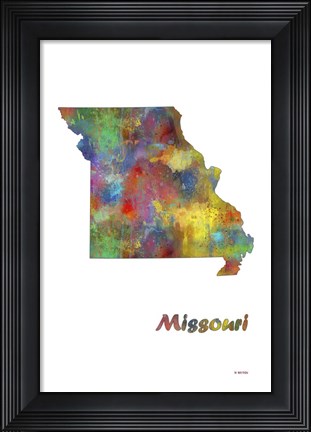 Framed Missouri State Map 1 Print