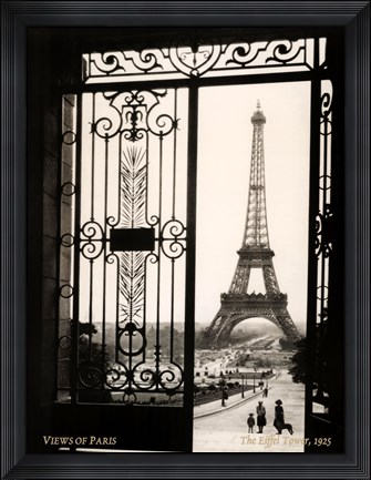Framed Views of Paris the Eiffel Tower Print