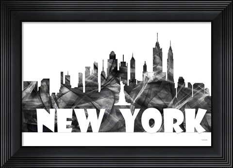 Framed New York New York Skyline BG 2 Print